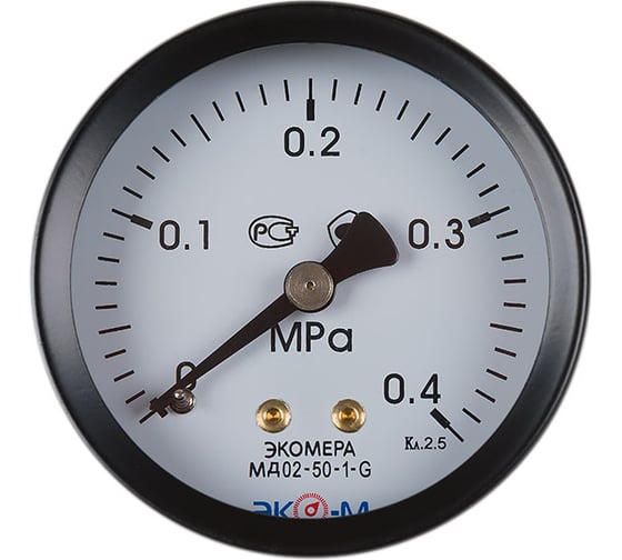 Изображение товара Манометр ЭКО-М Экомера осевой МД02-63-G-0,4МПа-ОИ