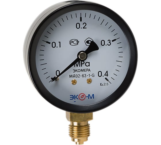 Изображение товара Манометр ЭКО-М Экомера МД02-63-G-0,4МПа-РИ
