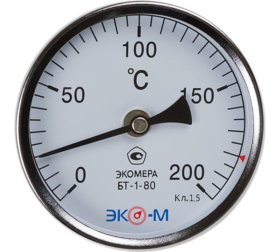 Изображение товара Биметаллический термометр ЭКО-М ЭКОМЕРА БТ-1-80-200С-L100