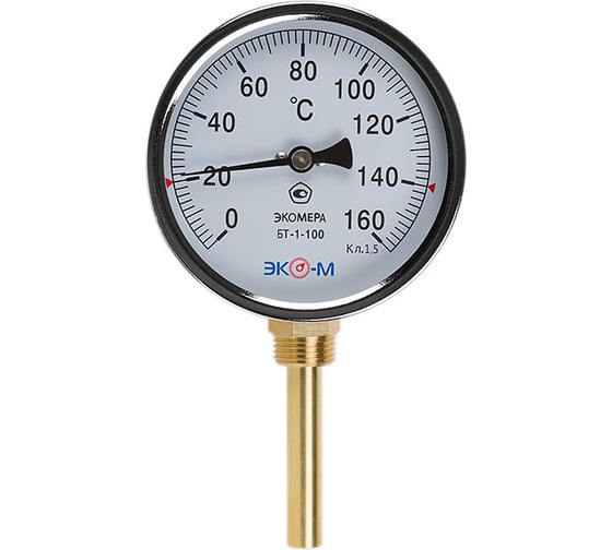 Изображение товара Биметаллический термометр ЭКО-М ЭКОМЕРА радиальный БТ-1-100-160С-L60-РИ