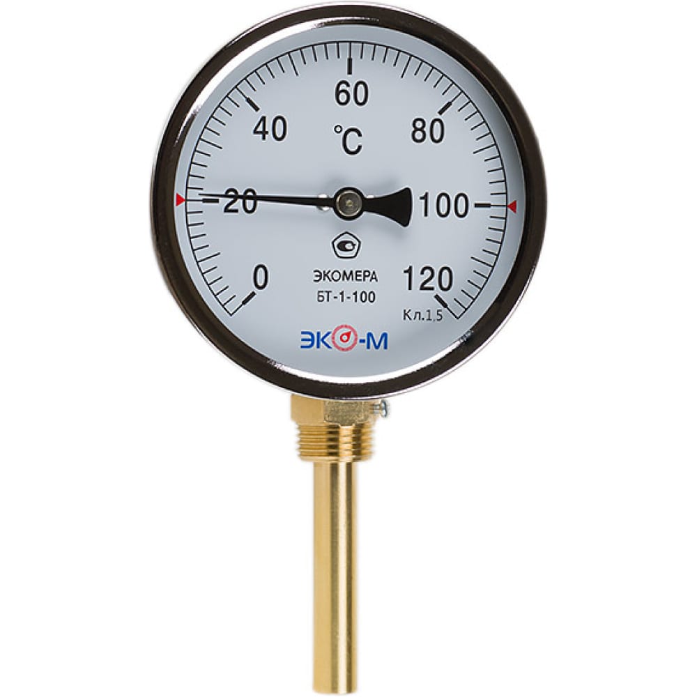 Биметаллический термометр ЭКО-М термометр для аквариума 18° 34° 18 х 100 мм