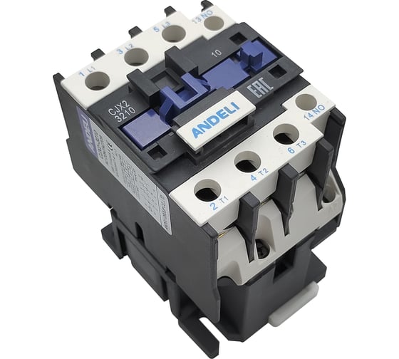 Изображение товара Контактор ANDELI CJX2-3210 32A 220В/AC3 1но 50Гц ADL08-010