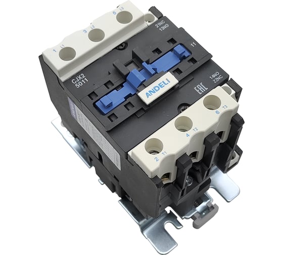 Изображение товара Контактор ANDELI CJX2-d5011 50A 380В/AC3 1но+1нз 50Гц ADL08-027