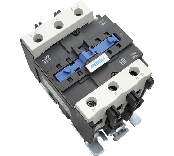 Изображение товара Контактор ANDELI CJX2-8011 80A 220В/AC3 1но+1нз 50Гц ADL08-014