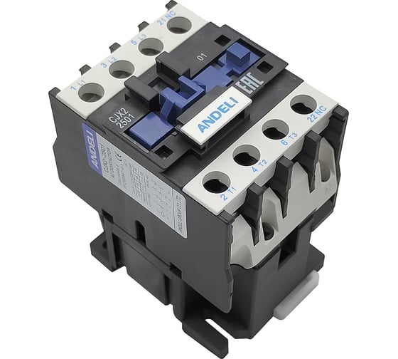 Изображение товара Контактор ANDELI CJX2-d2501 25A 220В/AC3 1нз 50Гц ADL08-007