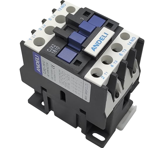 Изображение товара Контактор ANDELI CJX2-d1810 18A 380В/AC3 1но 50Гц ADL08-021