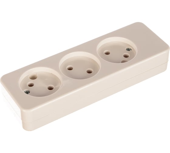 Изображение товара Колодка без зазeмления, 3 гнезда ЭРА K-3 Б0003476