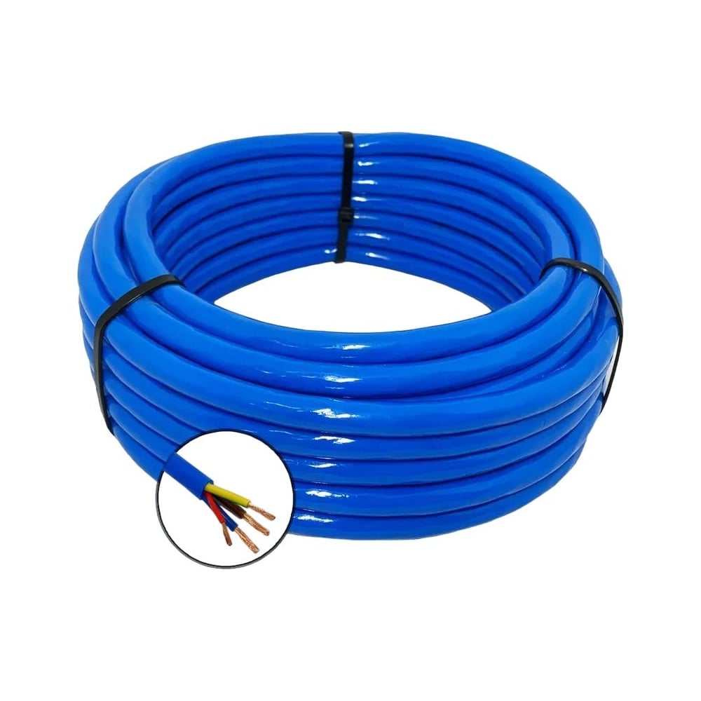 Изображение товара Водопогружной кабель КВВ 4x4 мм² 30 м с медной жилой и ПВХ изоляцией