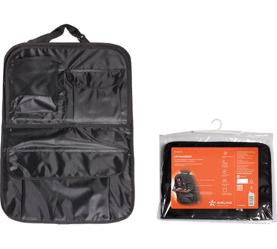 Изображение товара Органайзер на спинку переднего сидения Airline с откидным столиком, 59x40x25см, черный AO-BS-02