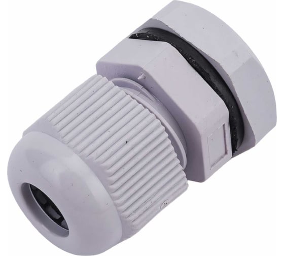 Изображение товара Сальник ГОФРОМАТИК pg 7 пластик (3-6,5мм) ip68 серый zeta30908