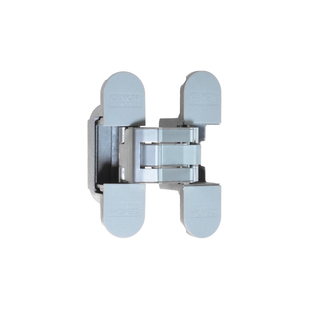 Изображение товара Скрытая петля для компланарных дверей Cemom Moatti estetic a601 3d 8060 матовый хром, регулируемая, вес полотна 50 кг, 29x111,5 мм 51528
