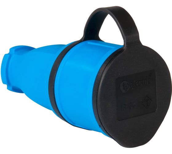 Изображение товара Переносная розетка TP Electric каучук, синяя 2P+E, 1х16A, 220-240V, IP54 3101-304-0900