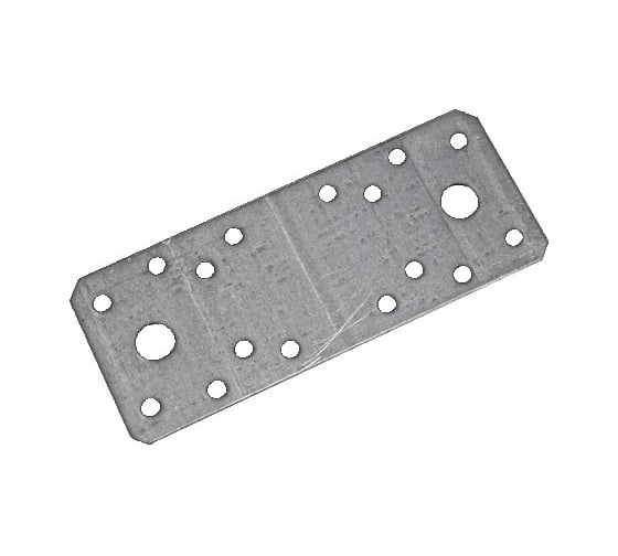 Изображение товара Прямая перфорированная пластитна ЦКИ 90x200x2, отверстия разного диаметра, цинк, 3 шт. 26437