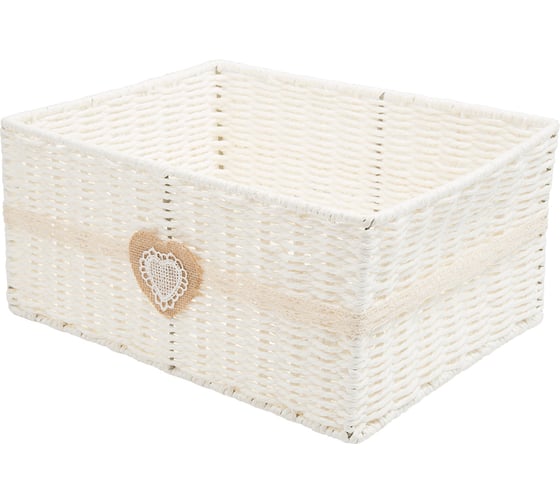 Изображение товара Стеллажная корзина HANDY HOME сердечко, 36x27x17 см, белый EW-60 L