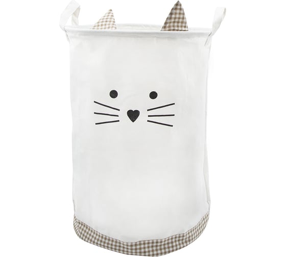 Изображение товара Сумка-мешок для игрушек на утяжке "Котенок" HANDY HOME, Д350 Ш350 В520, бежевый EW-102