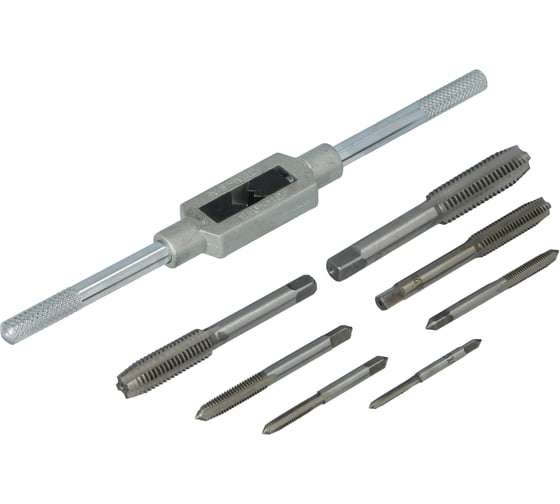 Изображение товара Набор метчиков  FASTER TOOLS 8 шт, М3-М12, метчик с держателем 2385