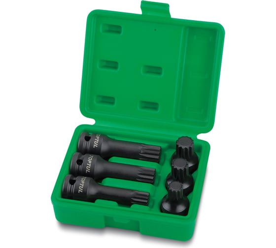 Изображение товара Набор ударных головок SPLINE M14, M16, M18, 1/2", 6 предметов TOPTUL GDAI0601