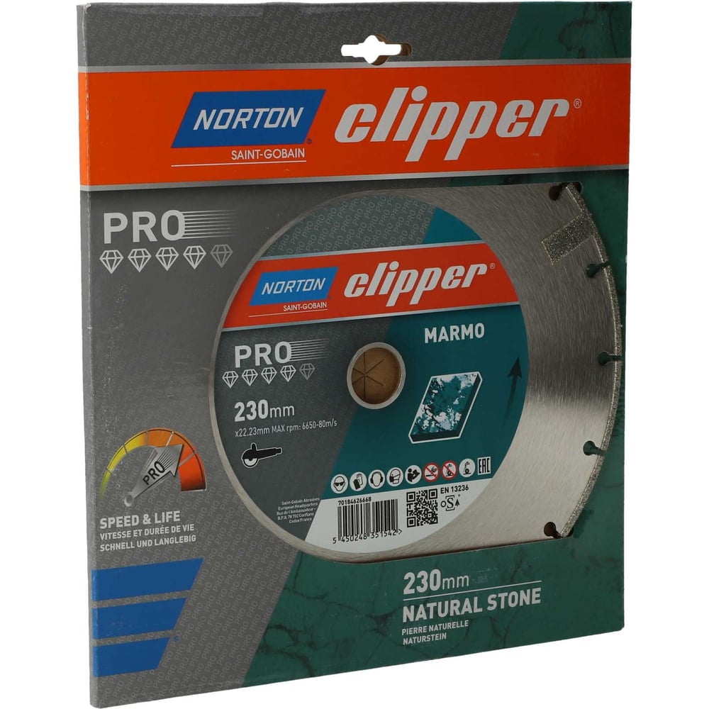 Изображение товара Алмазный диск для мрамора Marmo Pro 230x22.23 мм от NORTON