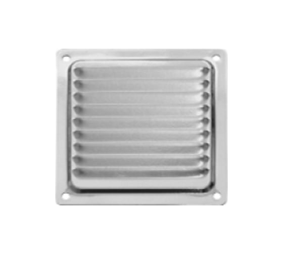 Изображение товара Решетка вентиляционная 100x100 мм, с сеткой, хром Домарт 170945