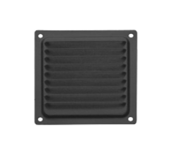 Изображение товара Решетка вентиляционная 100x100 мм, с сеткой, черная Домарт 170942