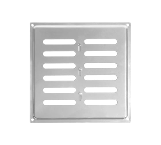 Изображение товара Решетка вентиляционная 200x200 мм, регулируемая, хром Домарт 170952