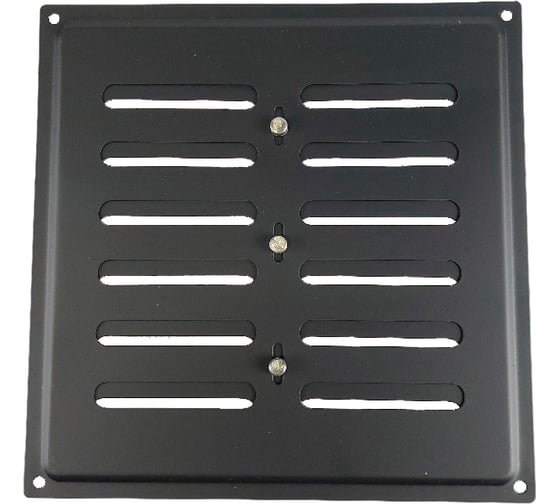 Изображение товара Решетка вентиляционная 100x100 мм, регулируемая, черная Домарт 170951