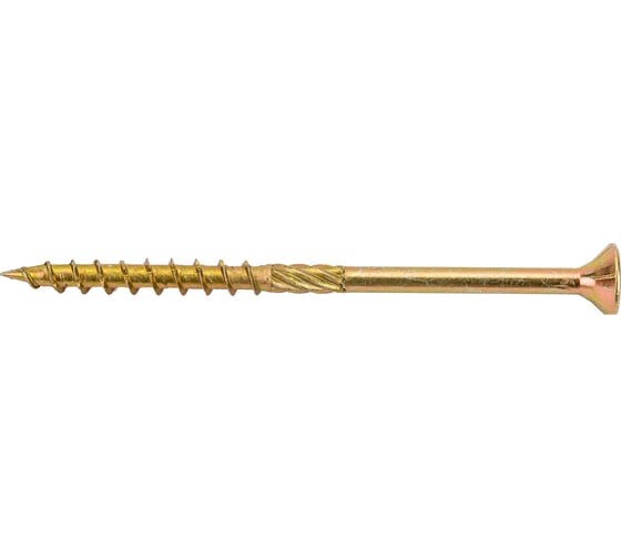 Изображение товара Саморез с фрезой для дерева INFIX потайной, 5x80 мм, ЦЖ, TX25, 100 шт. 52985