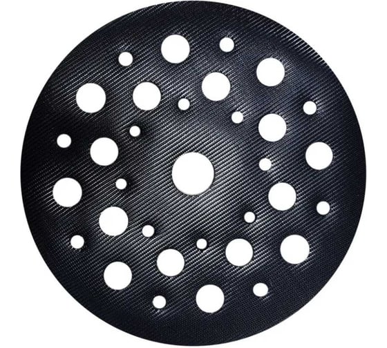 Изображение товара Прокладка защитная диаметр 125 мм, 33 отверстия, толщина 2 мм без паролона (для машинки ø125 мм) SANDWOX 04.125.01