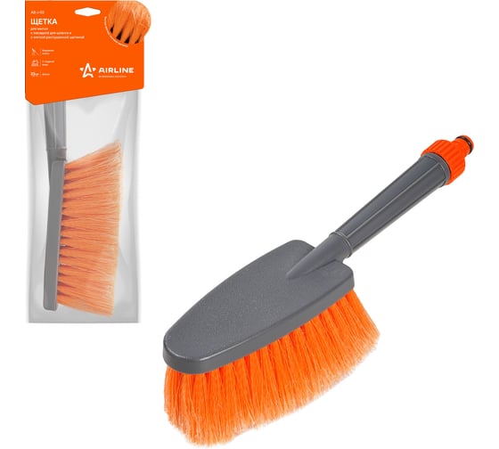 Изображение товара Щетка для мытья Airline AB-J-02 с насадкой для шланга, с мягкой распушенной щетиной 33 см