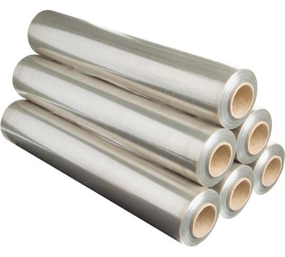 Изображение товара Стрейч-пленка для ручной уп. ООО Комус втор.сыр бизнес, 20 мкр, 50 см, 220 м, 2 кг нетто, 6 шт./уп. 1756512