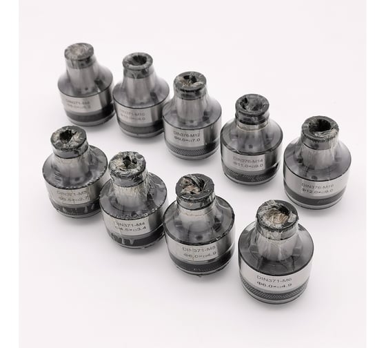 Изображение товара Набор цанг резьбонарезных GT12, 9 шт, М3-М16, DIN371 BESTE AC00920484