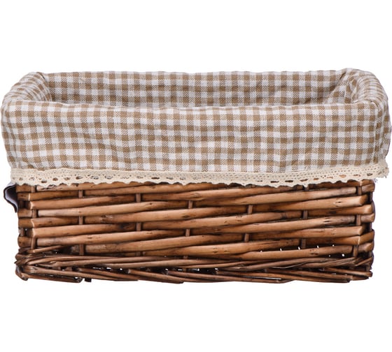 Изображение товара Корзина стеллажная "Плетенка" Natural House, Д280 Ш190 В130, коричневая EW-91LM-S