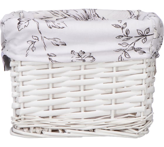 Изображение товара Корзина стеллажная "Цветы" Natural House, Д200 Ш130 В150, белая EW-90LM-S