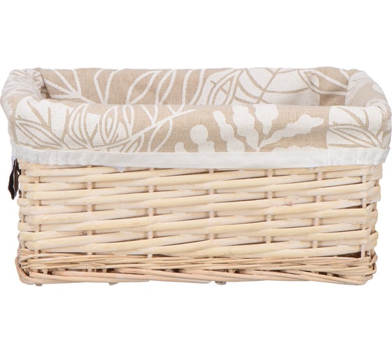 Изображение товара Стеллажная корзина Natural House листья, 28x19x13 см, бежевая EW-92LM-S