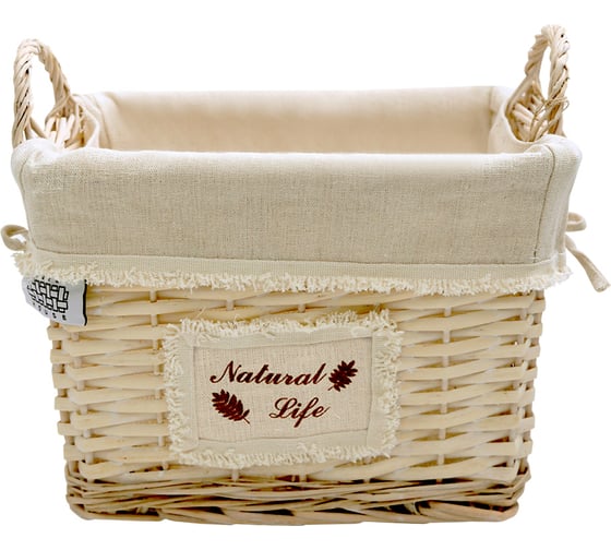 Изображение товара Корзина стеллажная высокая с ручками "Natural life" Natural House, Д290 Ш200 В220 EW-93 S