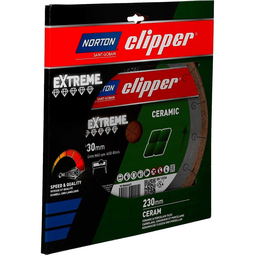 Изображение товара Алмазный диск для резки керамики Extreme ceramic 230x25.4 мм NORTON 70184644431