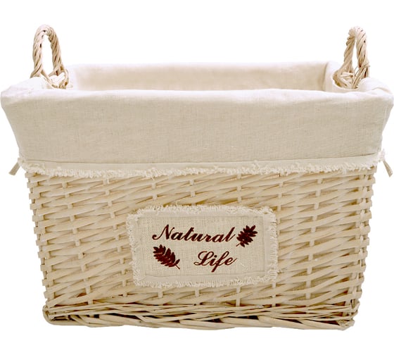 Изображение товара Корзина стеллажная высокая с ручками "Natural life" Natural House, Д440 Ш330 В300 EW-93 L