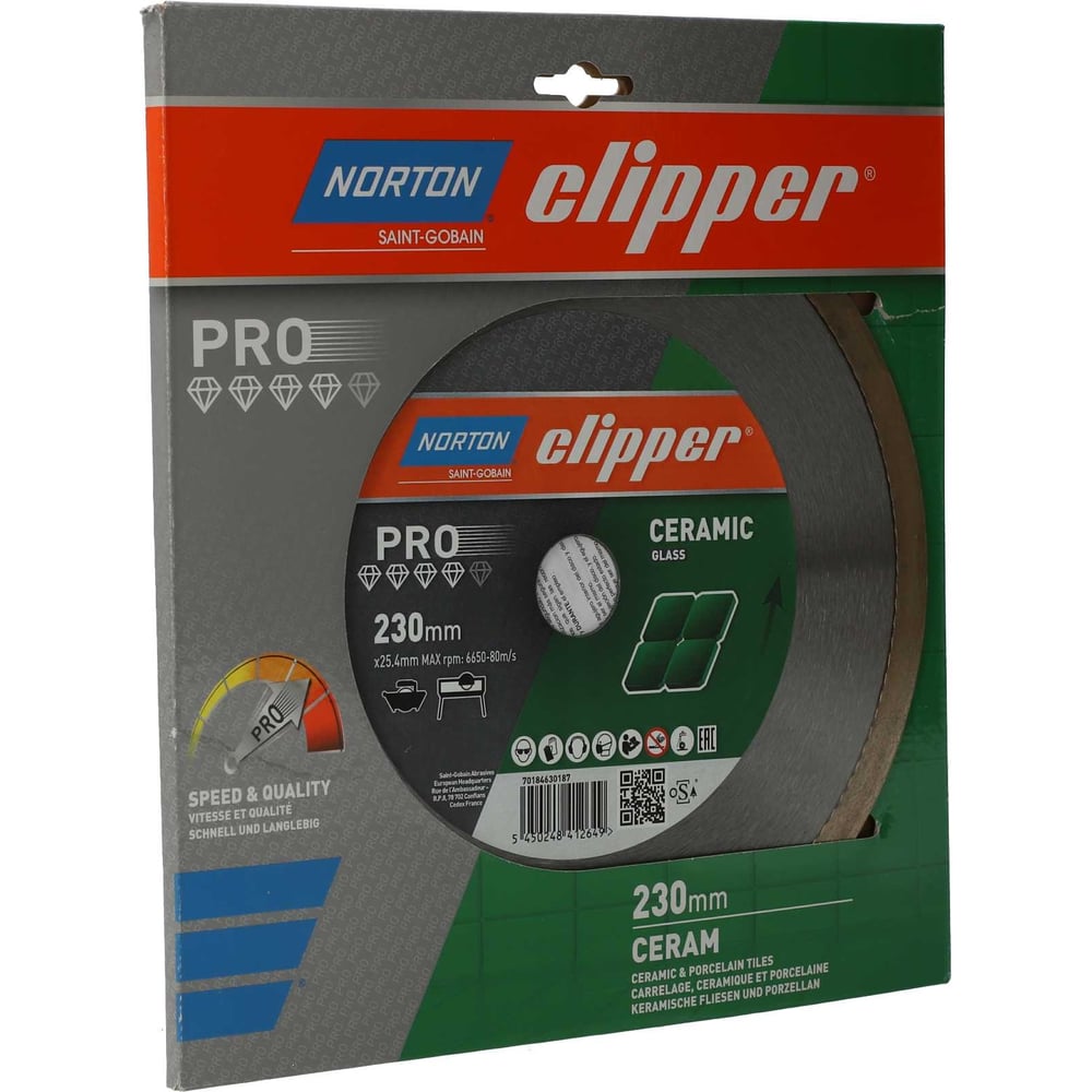 Изображение товара Алмазный диск для резки керамики 230 мм НORTON лезо для кафеля камня