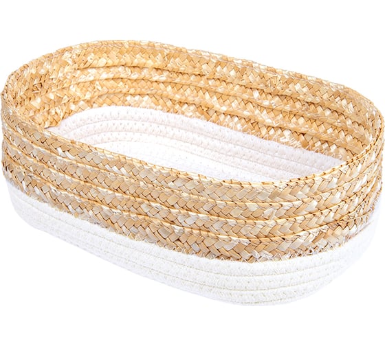 Изображение товара Стеллажная корзина Natural House сканди, 26x16x10 cм, молочный QR-22S