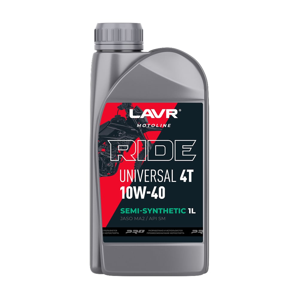 Изображение товара Моторное масло MOTO RIDE UNIVERSAL 4T 10W40 SM 1 литр полусинтетика