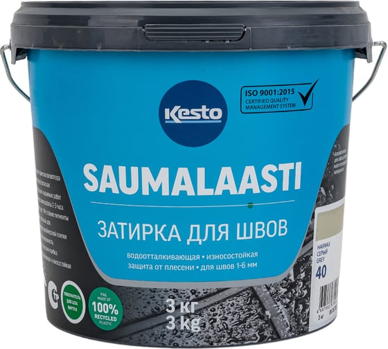 Изображение товара Затирка Kesto Saumalaasti 40, 3 кг, серый 80964