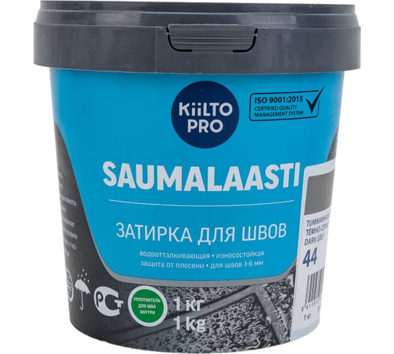 Изображение товара Затирка Kesto Saumalaasti 44 1 кг, темно-серый 80925