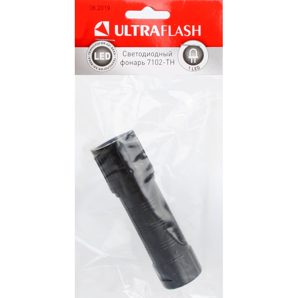 Изображение товара Фонарь Ultraflash 7102-ТН черный 1LED 1 режим 3XR03 11788
