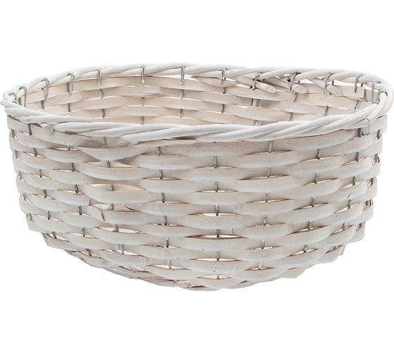 Изображение товара Подарочная корзина Natural House, овальная, 34x25x14 см, белый ZX-05L