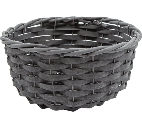 Изображение товара Подарочная корзина Natural House, круглая, 30x30x14 cм, графит ZX-01L