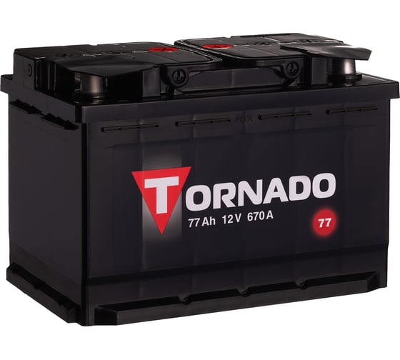 Изображение товара Аккумулятор TORNADO 6ст 77 NR, 670 А CCA, 577112080