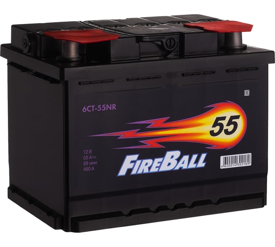 Изображение товара Аккумулятор FIRE BALL 6ст 55 NR, 480 А CCA, 555108020