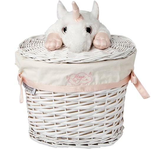 Изображение товара Корзина бельевая "Единорог" Natural House, Д330 Ш210 В280, белый EW-86 S