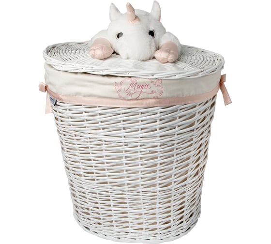 Изображение товара Корзина бельевая "Единорог" Natural House, Д490 Ш360 В550, белый EW-86 L