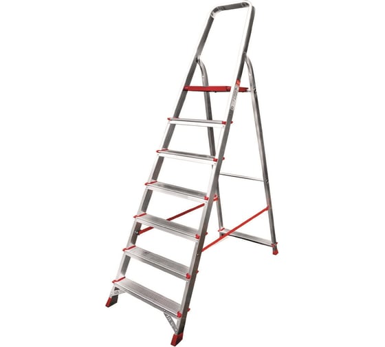 Изображение товара Профессиональная стремянка Новая Высота 7 ступеней, Max нагр. 225 кг, 2К башмаки, 3110107